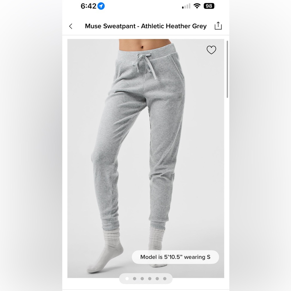 Alo muse sweatpants grey